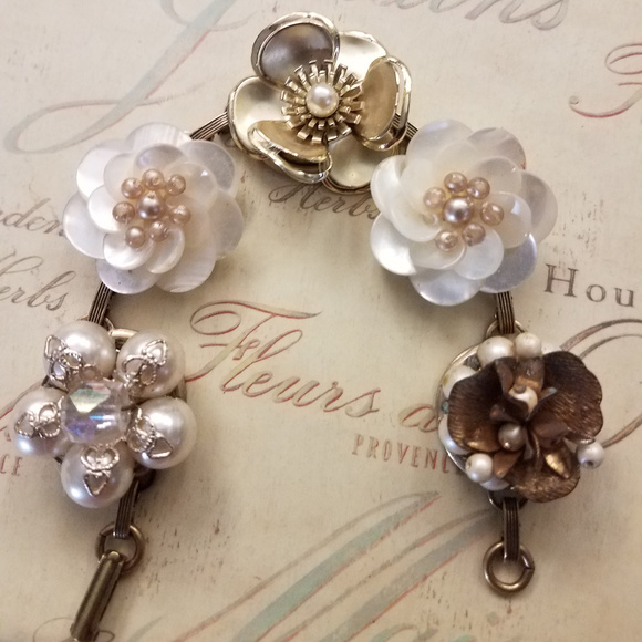 Upcycled Earring Bracelet - Picture 1 of 7